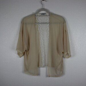 BUNDLE, 2 Cardigans, Women's XS, [1 Charlotte Russe Cream and 1 Merona Dark Blue